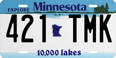 MN license plate 421TMK