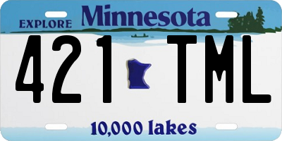 MN license plate 421TML