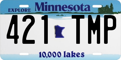 MN license plate 421TMP