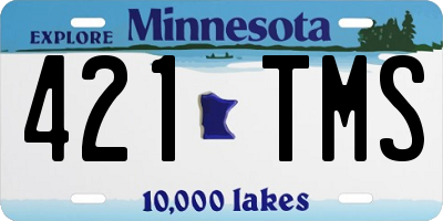 MN license plate 421TMS
