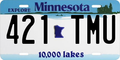 MN license plate 421TMU