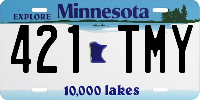 MN license plate 421TMY