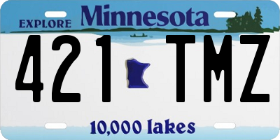 MN license plate 421TMZ