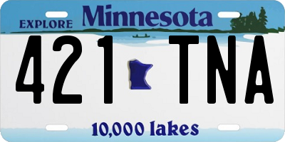 MN license plate 421TNA
