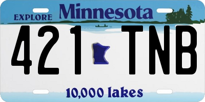 MN license plate 421TNB