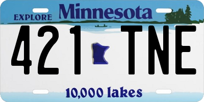 MN license plate 421TNE