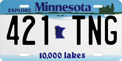 MN license plate 421TNG