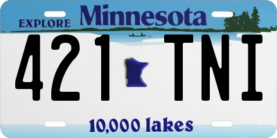 MN license plate 421TNI