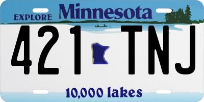 MN license plate 421TNJ