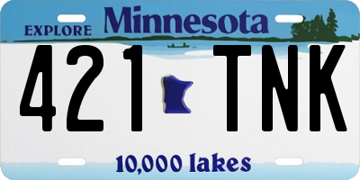 MN license plate 421TNK