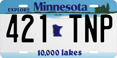 MN license plate 421TNP