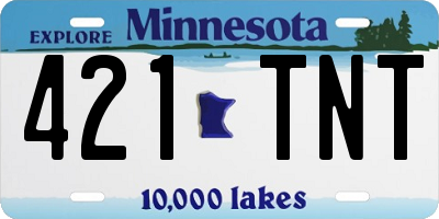 MN license plate 421TNT