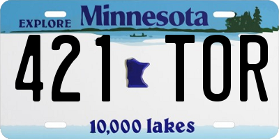 MN license plate 421TOR