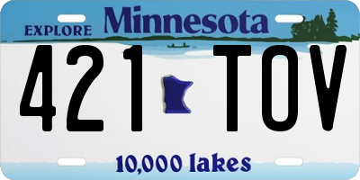 MN license plate 421TOV
