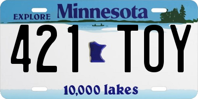 MN license plate 421TOY