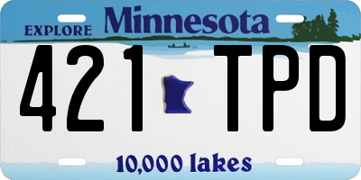 MN license plate 421TPD