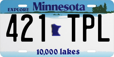 MN license plate 421TPL