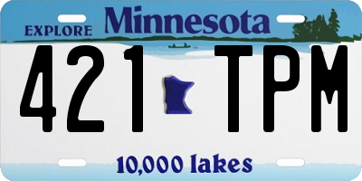 MN license plate 421TPM