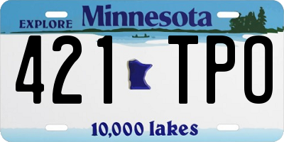 MN license plate 421TPO