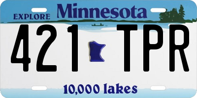 MN license plate 421TPR