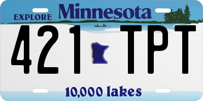 MN license plate 421TPT