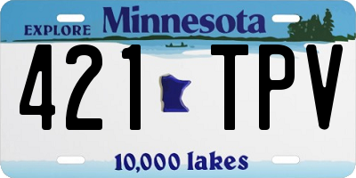 MN license plate 421TPV