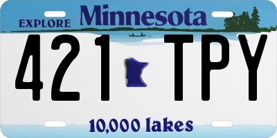 MN license plate 421TPY