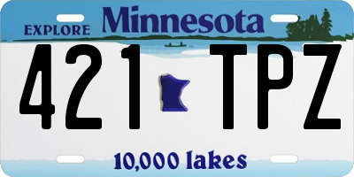 MN license plate 421TPZ