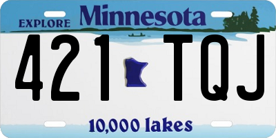 MN license plate 421TQJ