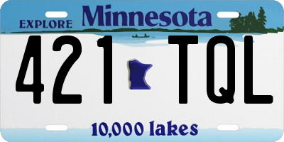MN license plate 421TQL