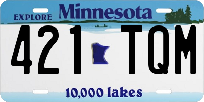 MN license plate 421TQM