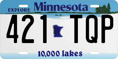 MN license plate 421TQP