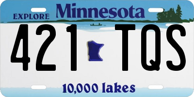 MN license plate 421TQS