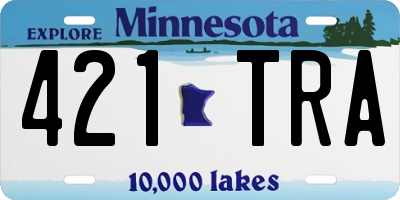 MN license plate 421TRA