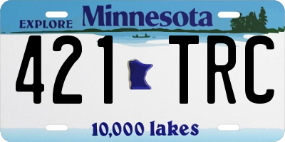 MN license plate 421TRC