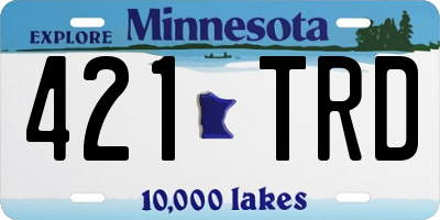 MN license plate 421TRD