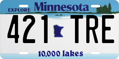 MN license plate 421TRE