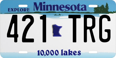 MN license plate 421TRG