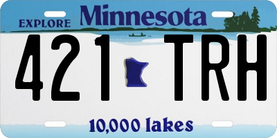 MN license plate 421TRH