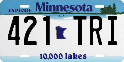 MN license plate 421TRI