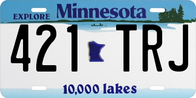 MN license plate 421TRJ