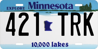 MN license plate 421TRK