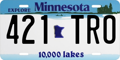 MN license plate 421TRO