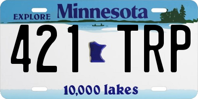 MN license plate 421TRP