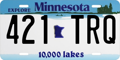 MN license plate 421TRQ