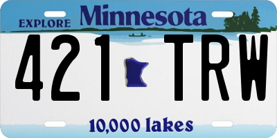 MN license plate 421TRW