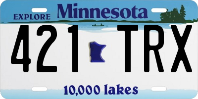 MN license plate 421TRX