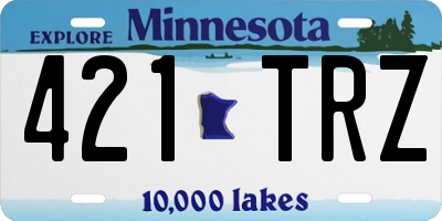 MN license plate 421TRZ