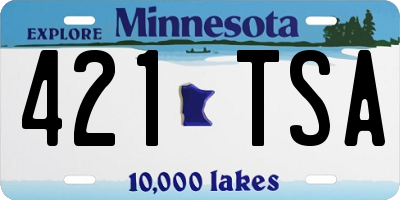 MN license plate 421TSA