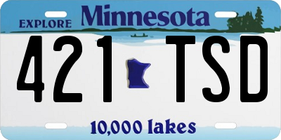 MN license plate 421TSD